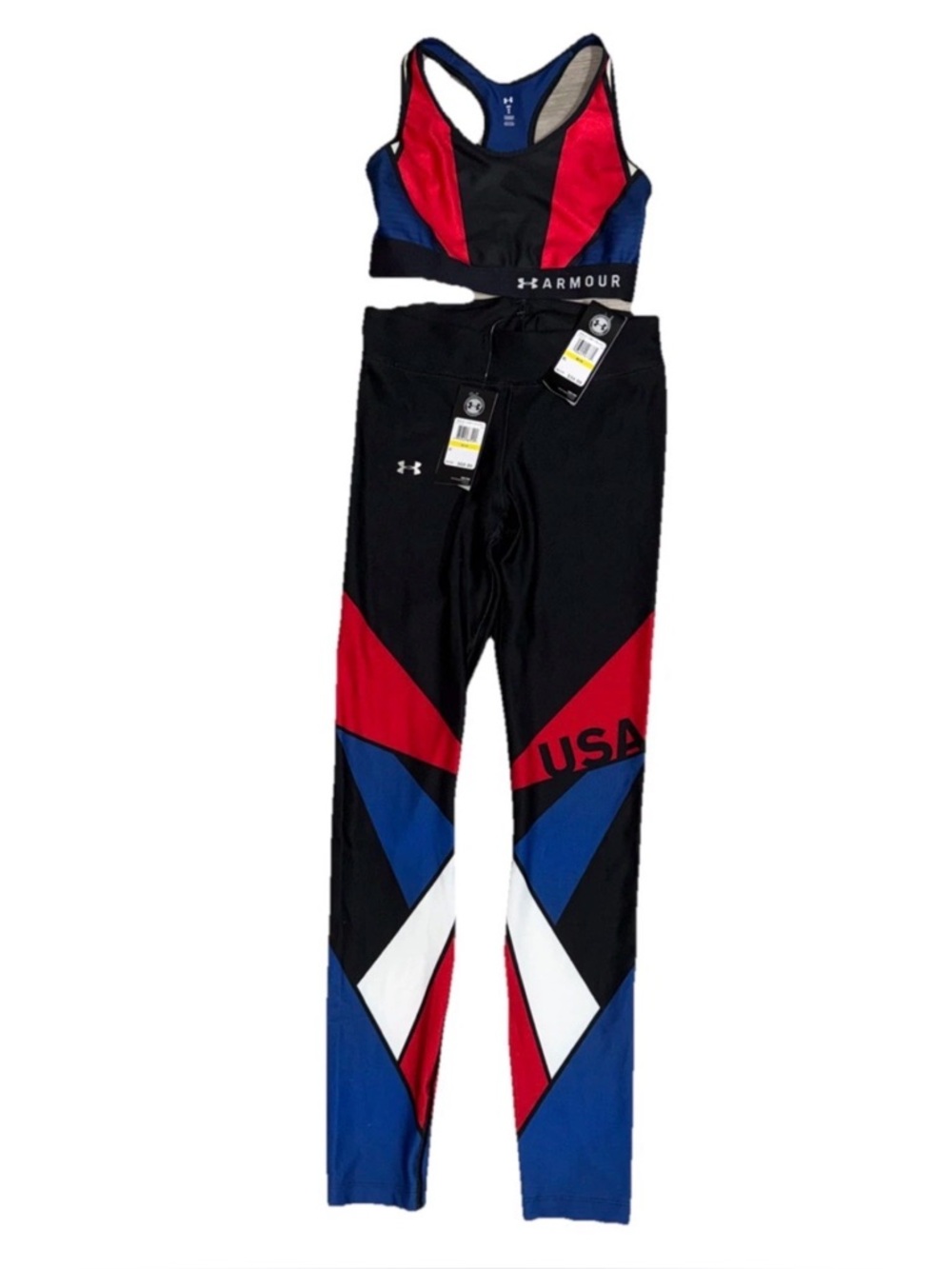 Under Armour Heat Gear Compression Leggings And Sports Bra Set Size Medium USA